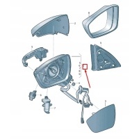 Skoda karoq nu фронт left side wing mirror 57c857507l