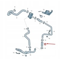 Volkswagen touareg 7p mk2 heater coolant hose 7p0819308