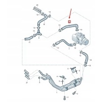 Volkswagen транспортер vi t6 coolant hose 7e0819308a