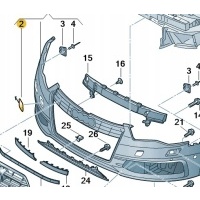 Заглушка уха фаркопа audi 4g0807241agru