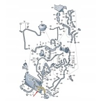Volkswagen транспортер vi t6 coolant hose 7e0121086f