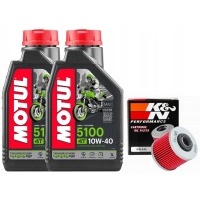 Масляный motul 5100 10w40 2l . фильтр kn - 145 , yamaha xvs125 drag star , 00 - 04r.
