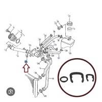 Фиксатор стстемы охлаждения VAG (комплект) Mitsubishi 032121142A 032121142A