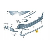 Audi q3 ii 19 - s - line накладка бампера задняя центральная selenitsilber 83f807578