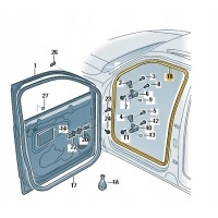 Уплотнитель дверь правая передняя oe volkswagen tiguan allspace 5nn867912a9b9