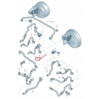 Skoda йети 5l brake booster vacuum pipe 1k0612041kr