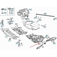 Mercedes - benz c w204 central underbody protective cover a2045240101