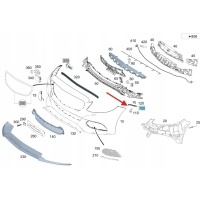 Правая каретка шина бампера передняя мерседес c класса w205 oe a2058852121