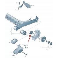 Volkswagen t - roc a11 rear stub axle 5q0501117c