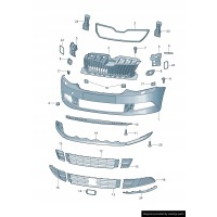Skoda oe 6v0853677e9b9 решетка радиатора бампера переднее
