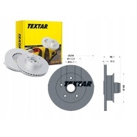 TEX92053000 TARCZE HAMULCOWE 2SZT. VW PRZÓD T2 85 -