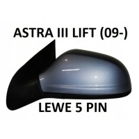 Opel astra iii , h рестайлинг 09 - 5 пин левая зеркало dowolny цвет