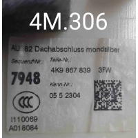 Обшивка салона Audi A6 C8 (2018—2023) 2018 4K9867839