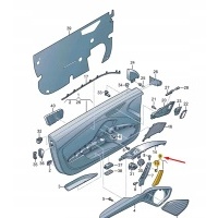 Audi tt fv mk3 фронт right door pull handle trim 8s0867586a1nk