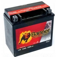 Баннер 12ah bike bull agm 12v 190a аккумулятор 150x87x147mm