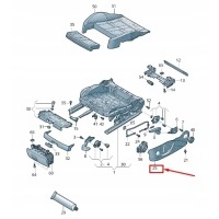 Audi rs3 фронт left outer seat frame trim 8v0881325s4pk