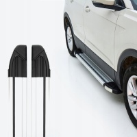 Turtle ступени боковое brillant для geely emgrand x7 2014 - 2024 серебро