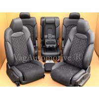 Кресла audi q7 sq7 recaro s - line обивка алькантара наппа европа 2016 - 2024
