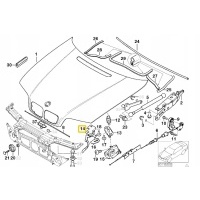 BMW E46 zamek maski rygiel 8213029 OE