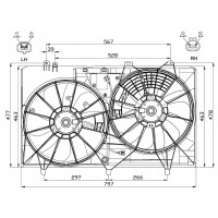 вентилятор lexu rx 350 , toyota сиенна nrf 47565