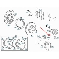 MERCEDES - BENZ S W220 Rear Left Wheel Brake Calliper A0024206783