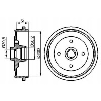 Bosch 0 986 477 053 Bęben hamulcowy