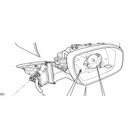 PRAWE LUSTERKO ZEWNETRZNE LAND ROVER OE LR025179