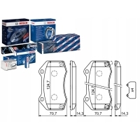 BOSCH KOMPLET KLOCKÓW HAMULCOWYCH P06001 6119796 8