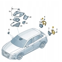 Крепление блока управления переключения пояса задняя правый audi a3 8v оригинал от aso