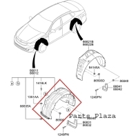 Kia OE 86811D4000 poszycie , wnęka na koła