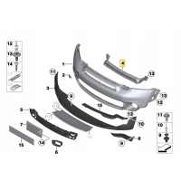 Мини r60 r61 решётка усиление бампера передняя 9808100 oe
