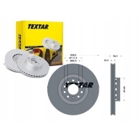 KOMPLET TARCZ HAMULCOWYCH TEXTAR DSK2119 240130010