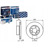 BOSCH KOMPLET TARCZ HAMULCOWYCH 6756534 1160936 34