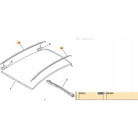 Накладка крыши citroen c1 peugeot 107 oe 8320e1
