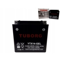 Аккумулятор tuborg ytx14 - gel 12v 12ah 220a заменитель yuasa varta exide