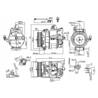 SPRĘŻARKA KLIMATYZACJI NISSENS 8X2319D629BA 6W9319