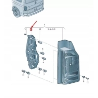 Volkswagen транспортер t6 rear left tail light bulb холдер праворульные 7e0945257a