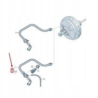 Volkswagen транспортер vi t6 brake серво vacuum pipe lhd 7e1611931aa