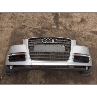 Audi q7 4l lx7w бампер передний решетка радиатора передняя