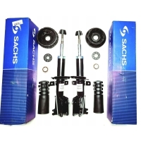 2× sachs 316 591 амортизатор 2× snr kb655.11 комплект ремонтный , крепление амортизатора