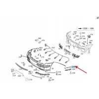 Вкладыш каретка бампера левый передняя мерседес c w203 clk w209 oe a2038890195