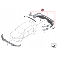 Oe bmw x5 f15 элементы пакет aerodynamicznego задняя
