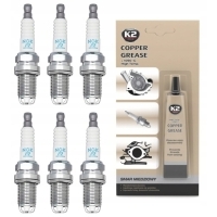 6× Świeca zapłonowa NGK 2890 Smar miedziowy K2 Copper Grease 20 g
