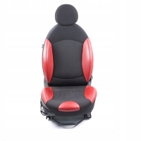 Мини r55 r56 кресло спорт grzany передний левый półskóra черно красный
