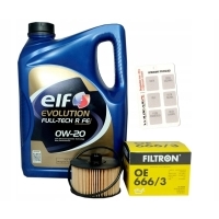 Масляный эльф evolution fulltech r fe 0w20 5l filtron oe 666 / 3 фильтр масляный