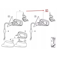 Bmw 3 e46 фронт right door wing mirror 7153170 51167153170