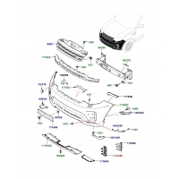 Левая решётка бампера land rover discovery 5 l462 lr142432 my4217h787aa