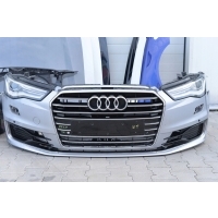 Audi a6 c7 рестайлинг 2014-2018 бампер передний передняя решетка обычный s-line