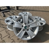 4× колесо алюминиевая skoda oe октавия 6.5 