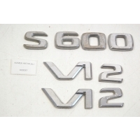 Эмблема на крышку надпись мерседес w140 c140 cl s600 v12
